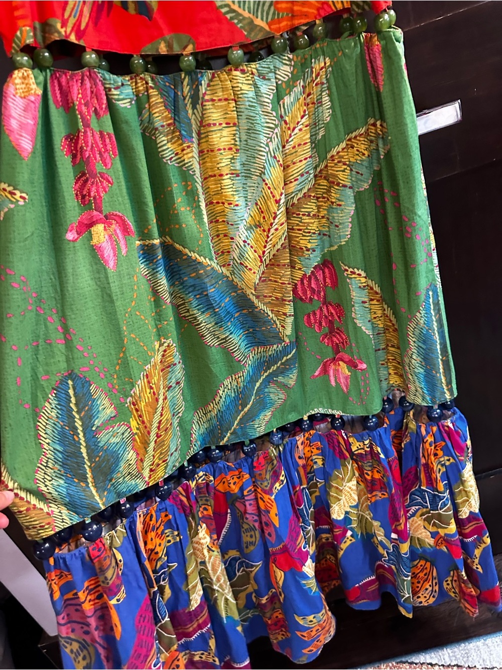 FARM Rio Red & Green Tropical Parrot Maxi Dress - Picture 4 of 7